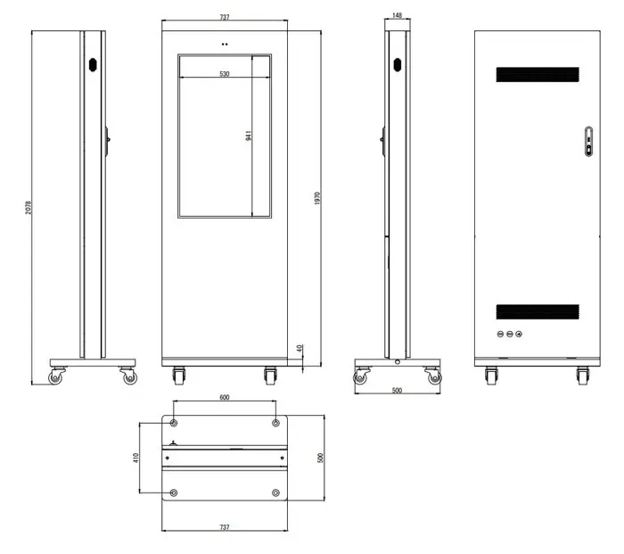 デジタルサイネージ 屋外 スタンドタイプ VTHU-43-25 43インチ(高輝度