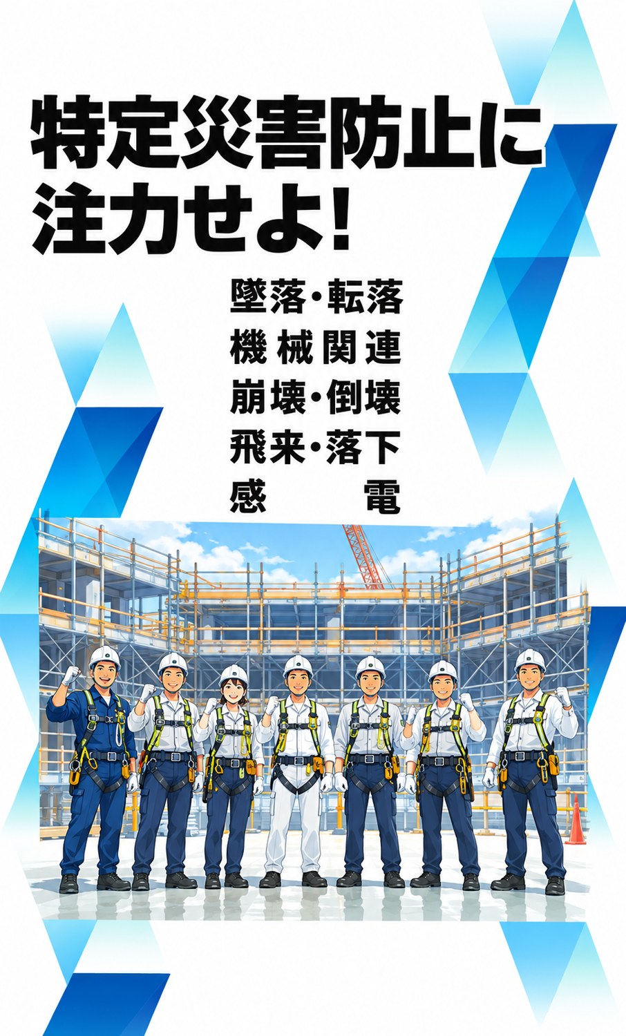 会社名なしの安全ポスター